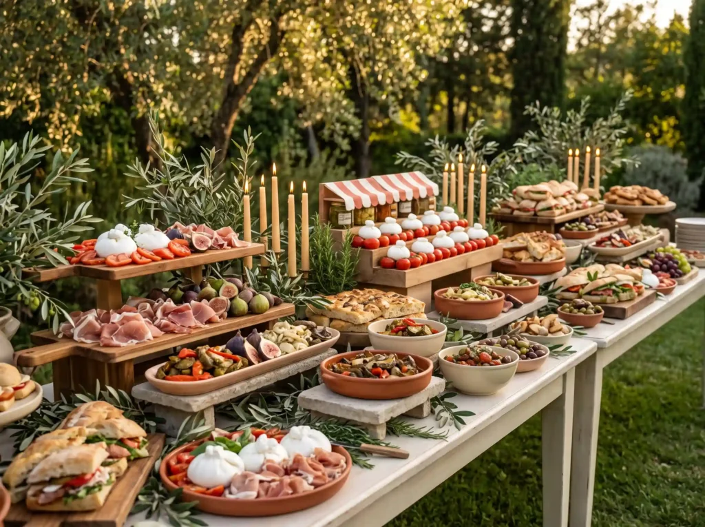 Tuscan Garden Grazing Feast Inspiration The abun Tuscan garden grazing feast spread
