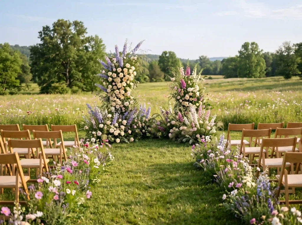 Wildflower Meadow Ceremony Inspiration Inspired Wildflower meadow ceremony insta… K