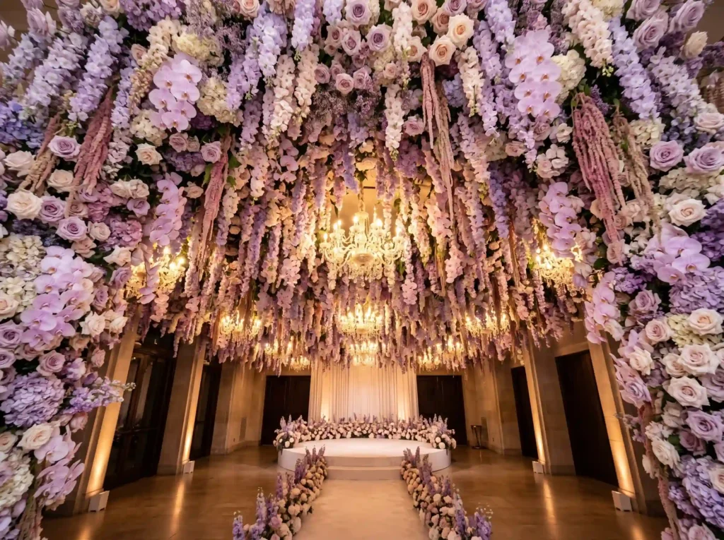 Blooming Wisteria Canopy Inspiration Designed to Floral canopy wedding ceremony s…