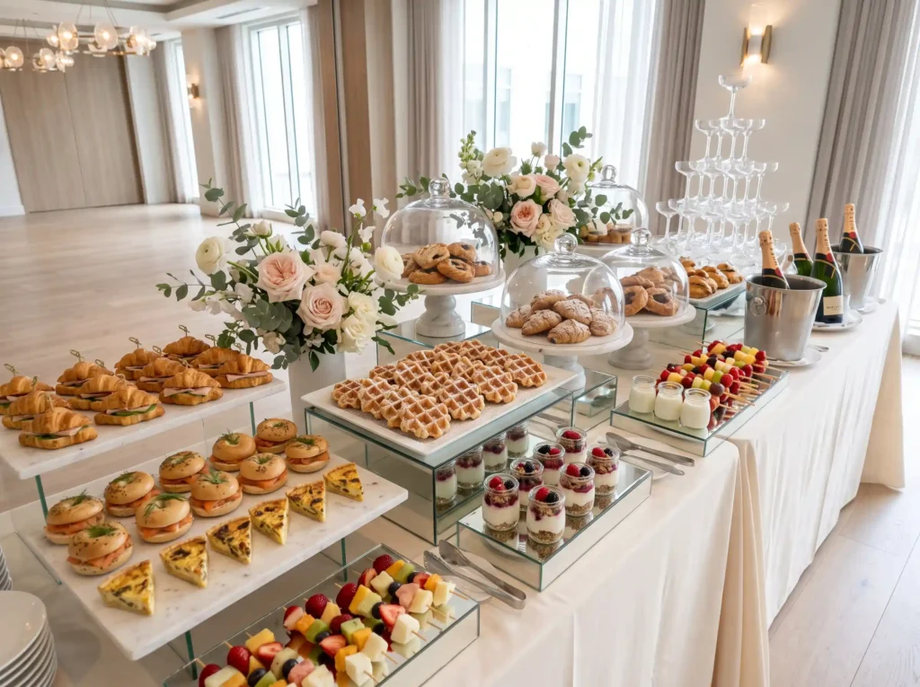 Champagne Brunch Wedding Buffet Inspiration The Champagne brunch wedding buffet K