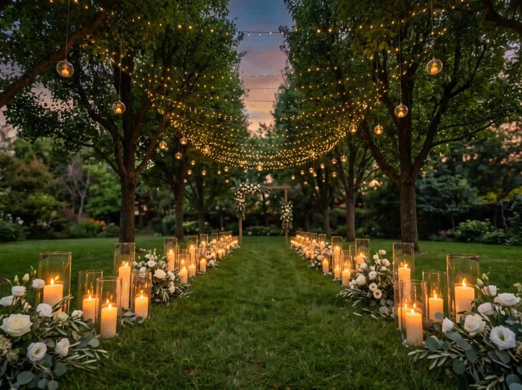 21 Outdoor Wedding Aisle Decor Ideas for a Simple Backyard Ceremony