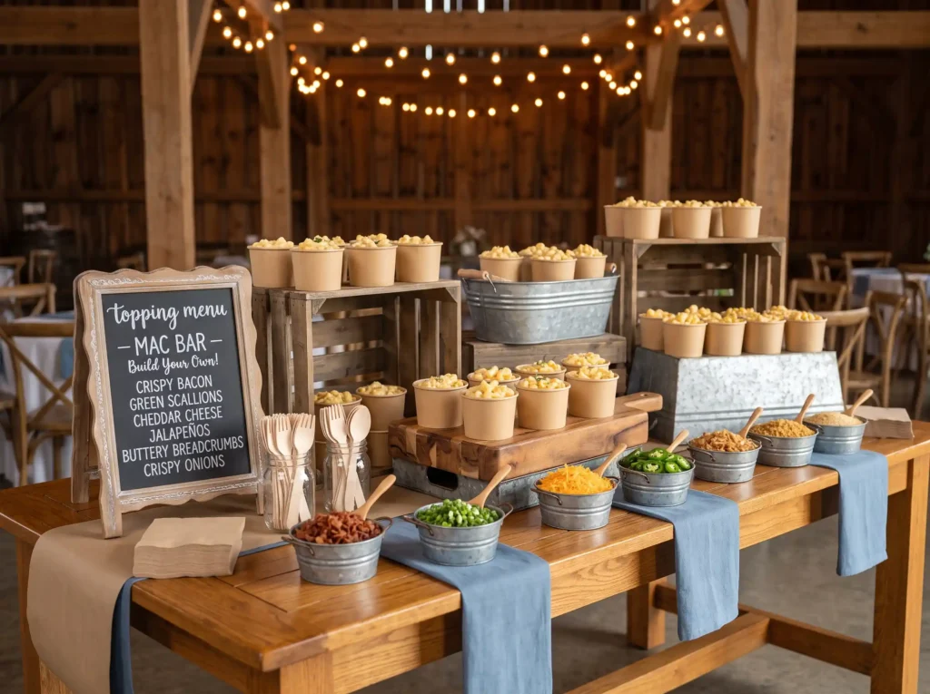 Rustic Farmhouse Mac Bar Inspiration This design Rustic farmhouse mac bar station