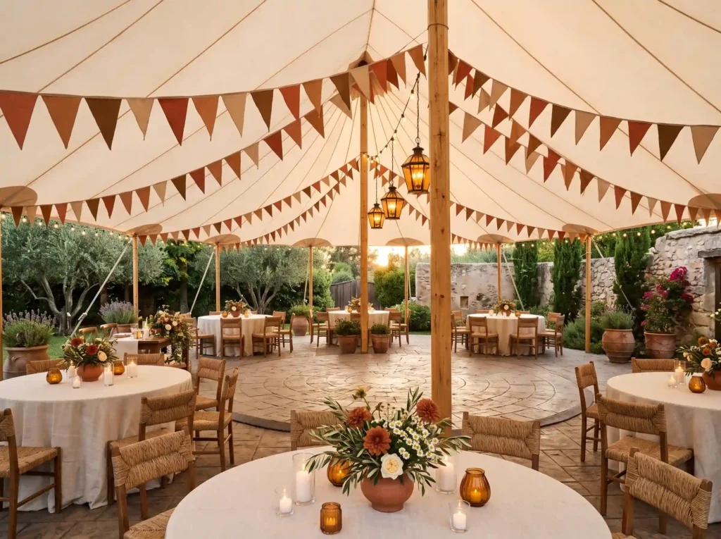 Terracotta Courtyard Tent Inspiration This desig Terracotta courtyard tent weddin… K