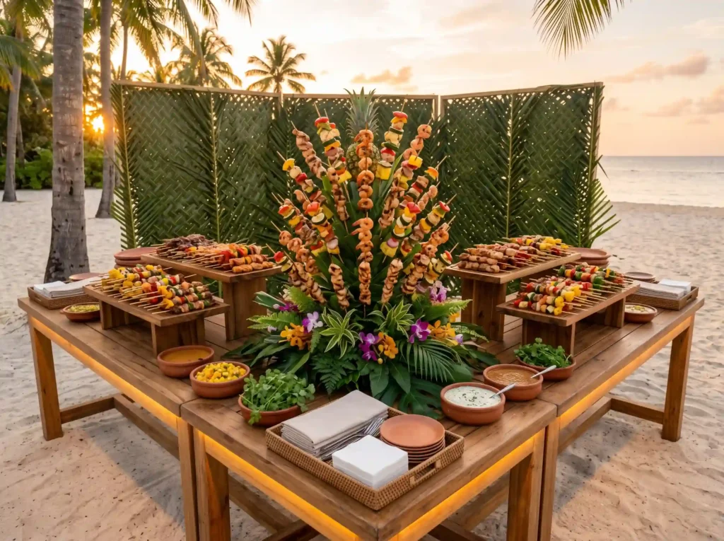 17 Beach Wedding Food Stations Guests Will Remember