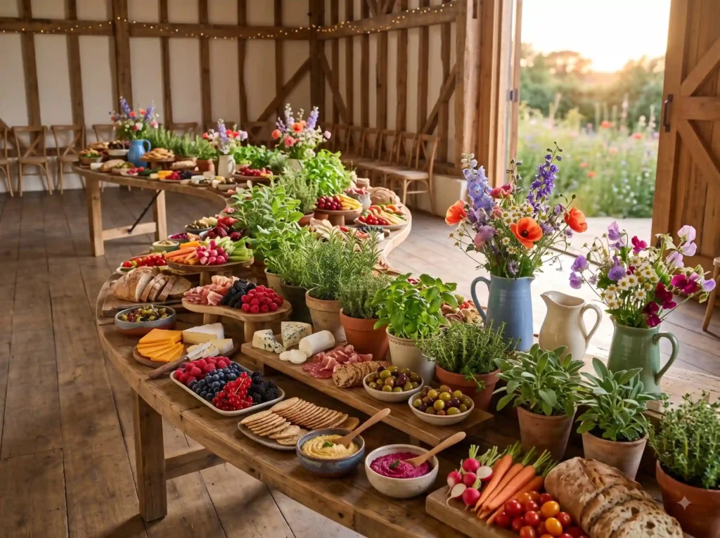 Wildflower Garden Grazing Table Inspiration A co Wildflower garden grazing table …