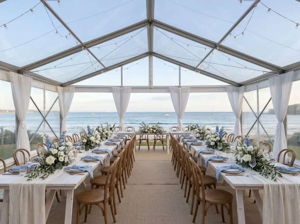 Coastal Glasshouse Tent Escape Inspiration Inspi Coastal glasshouse tent wedding …