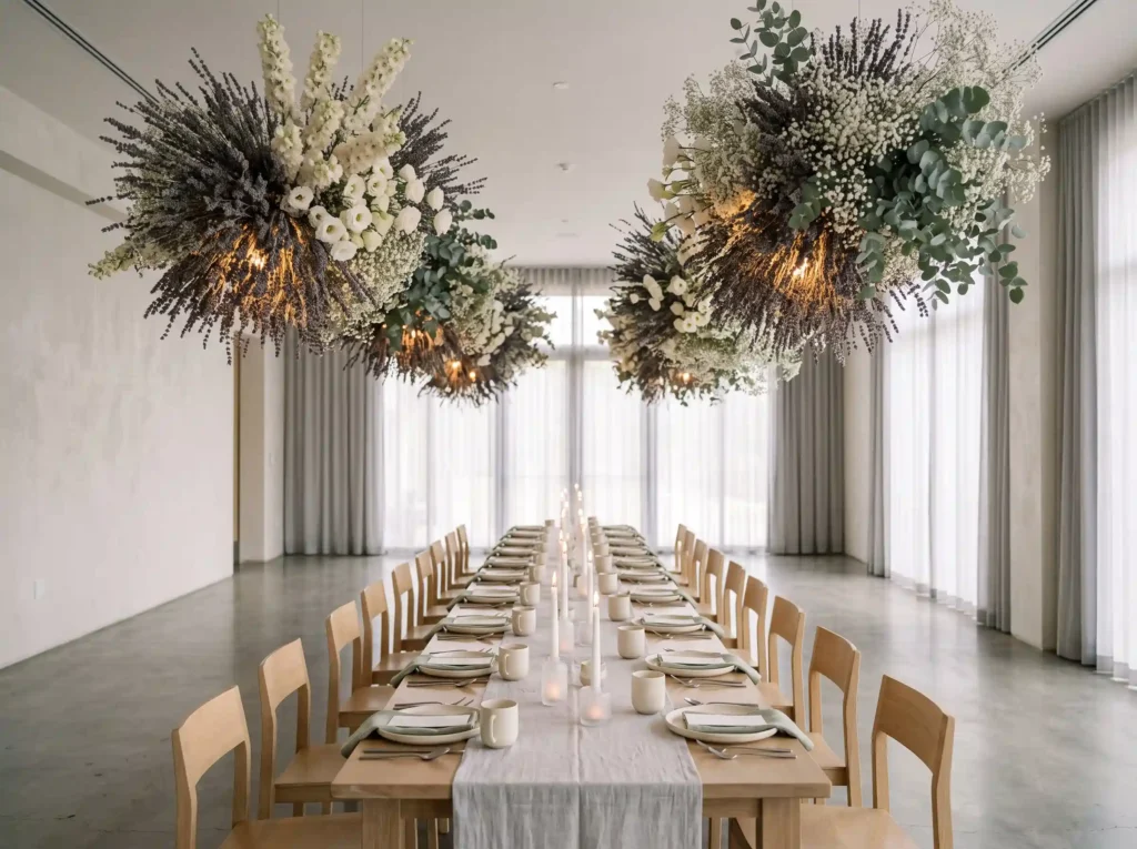 Lavender Cloud Installation Inspiration The refe Lavender cloud floral installation K