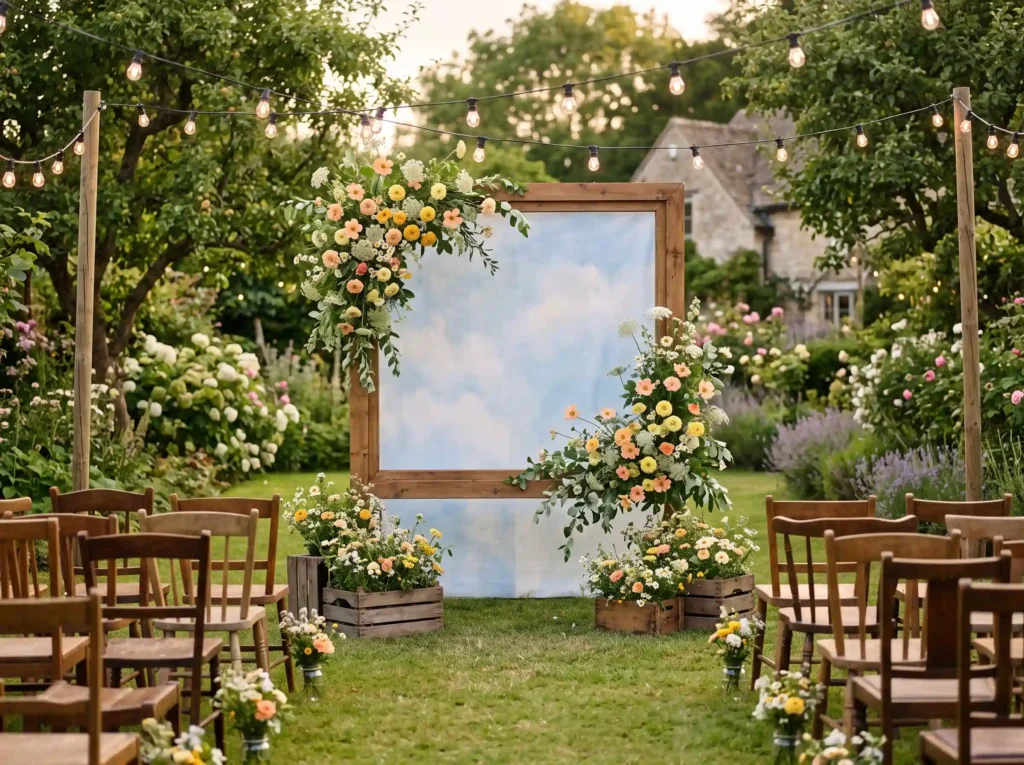 Wildflower Window Ceremony Inspiration The flora Wildflower window wedding ceremony K