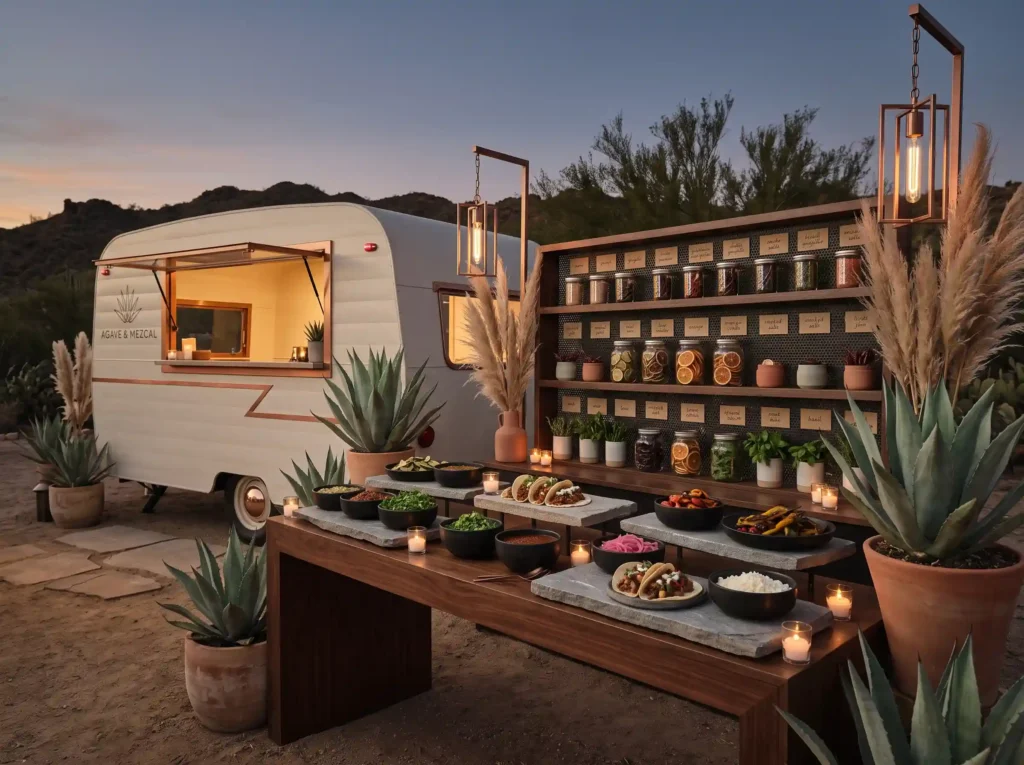 Agave Mezcal Taco Bar Inspiration A sophisticate Agave and mezcal taco bar