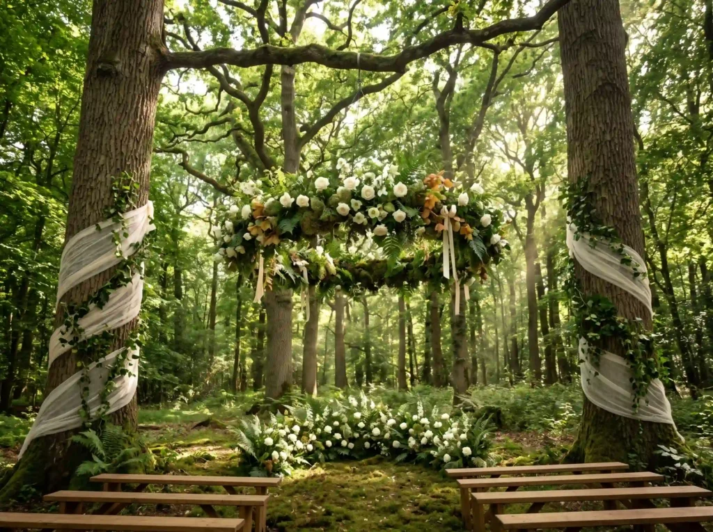 Forest Canopy Vows Inspiration Influenced by the Forest canopy vows woodland sanc…
