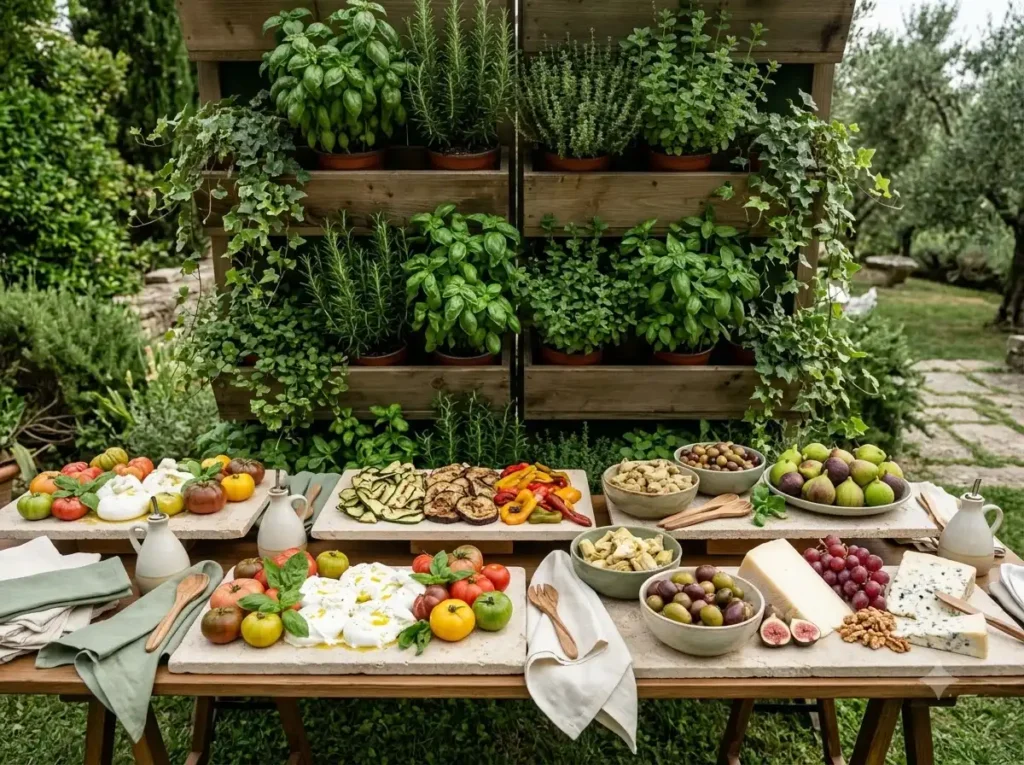 Italian Garden Antipasto Bar Inspiration A fresh Italian Garden Antipasto Bar