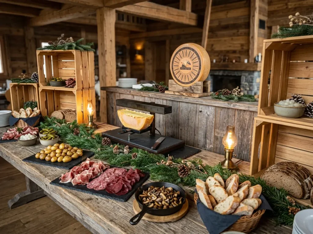 Raclette Alpine Table Inspiration A European mou Raclette alpine table station
