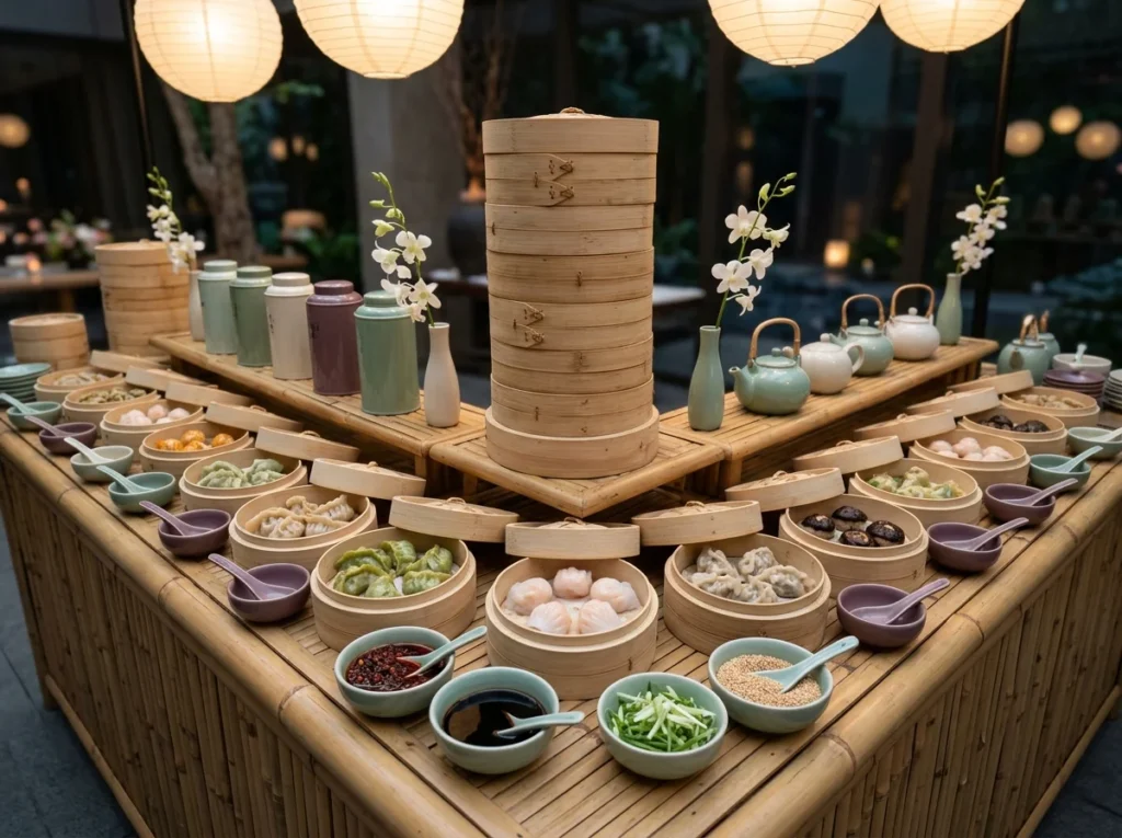 Dumpling tea house station display