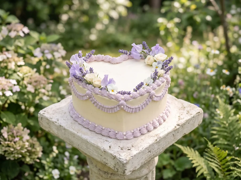 Lavender Garden Heart Inspiration The romantic h Decorating heart shaped lavender… K