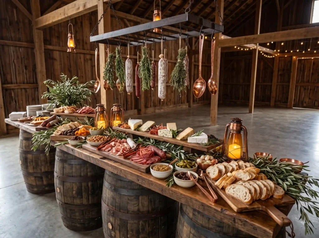 Whiskey Barrel Charcuterie Market Inspiration A Whiskey barrel charcuterie marke… K
