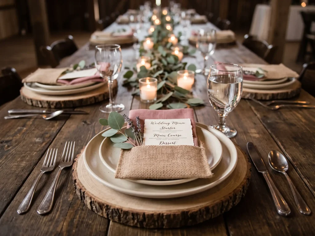 Burlap Pocket Napkin Display Inspiration Instead Burlap napkin pocket place setting