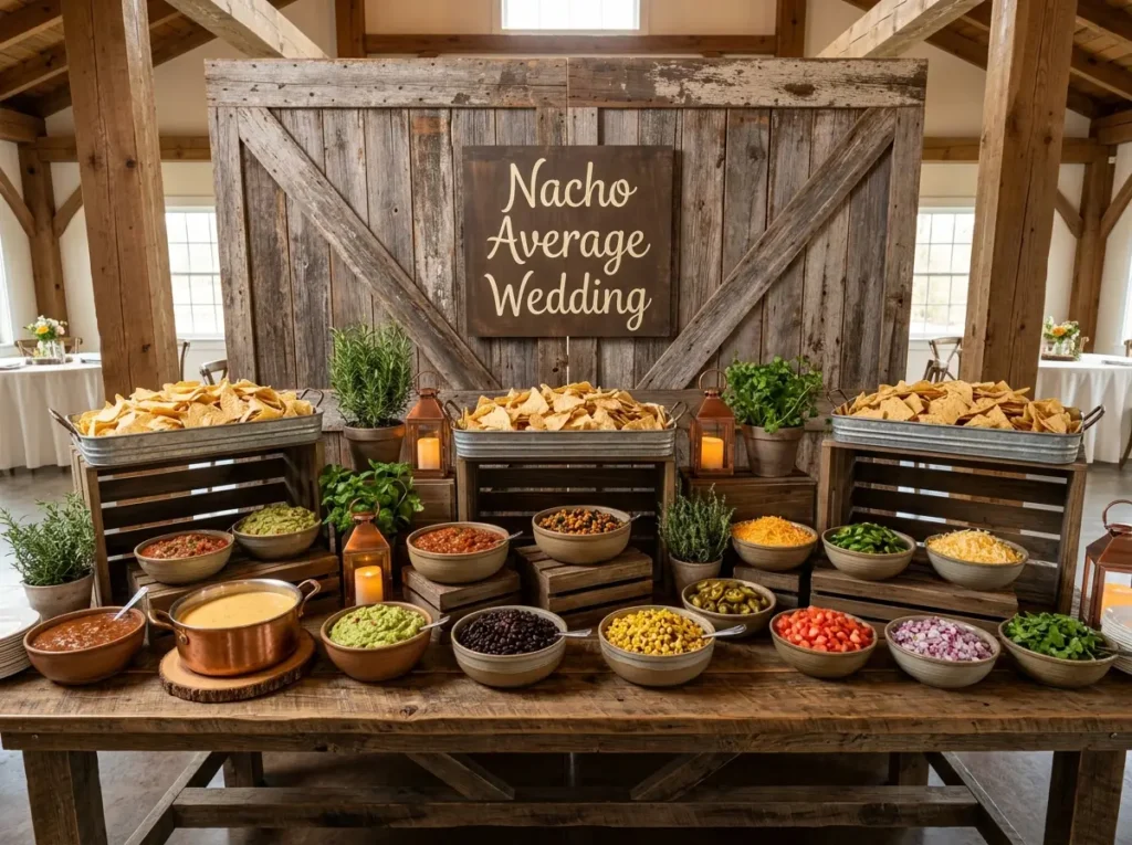 Rustic Barn Nacho Buffet Inspiration Farmhouse w Rustic barn nacho buffet