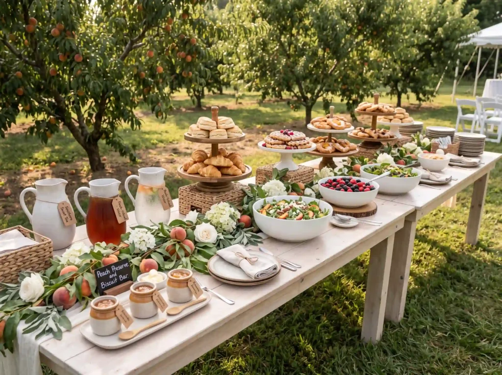 Peach Orchard Brunch Buffet Inspiration Inspired Peach orchard brunch buffet K