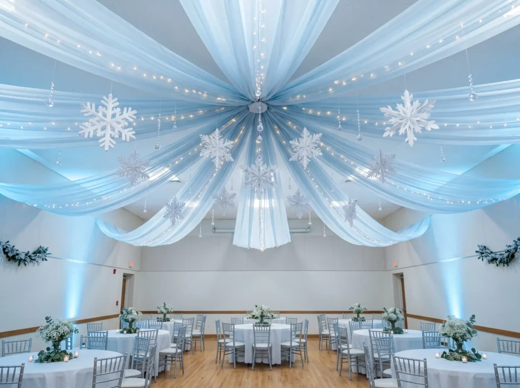 Snowflake Ceiling Canopy Inspiration Rather than Snowflake ceiling canopy winter …