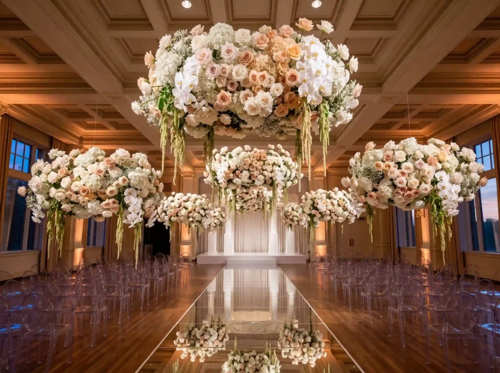 Floating Floral Clouds Inspiration Designed to m Floating floral clouds wedding c…