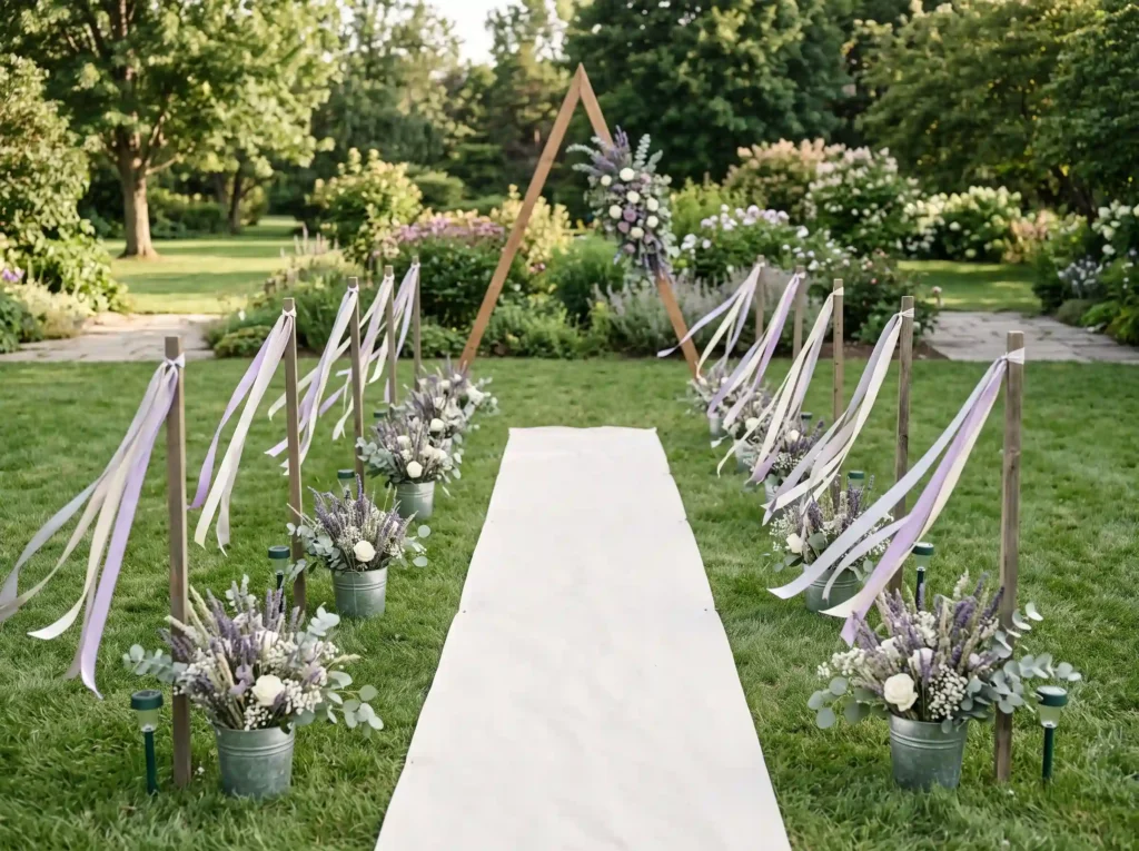 Painted Canvas Garden Backdrop Inspiration Inspi Ribbons decorating outdoor cerem… K