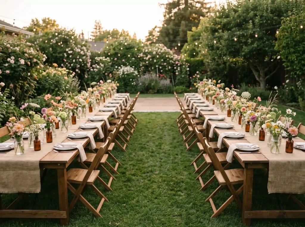 Wildflower Harvest Tables Inspiration The abunda Wildflower harvest tables weddin… K