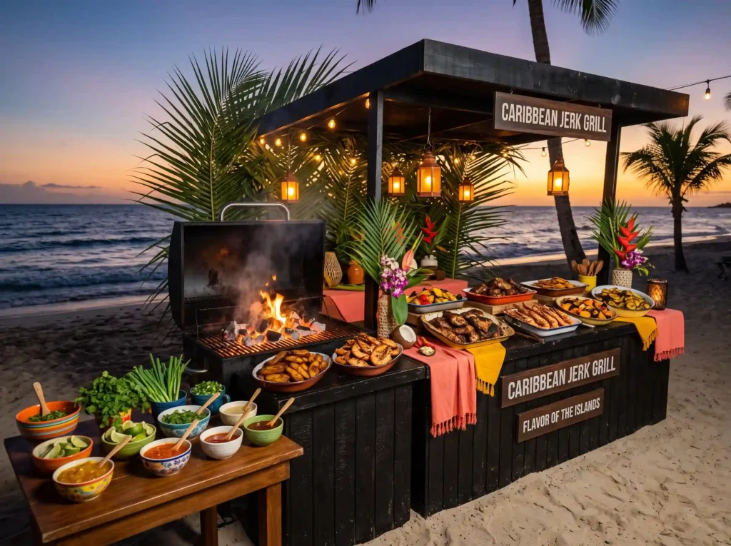 Caribbean Jerk Grill Inspiration This station ch Caribbean jerk grill station K