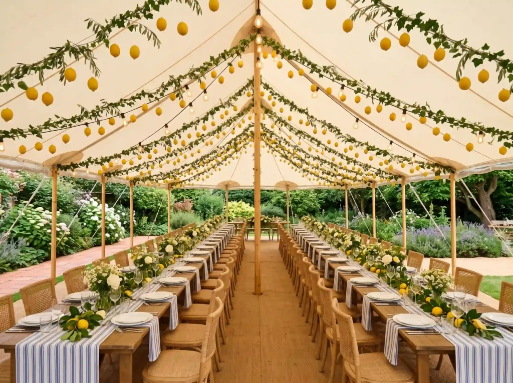 Citrus Garden String Light Tent Inspiration A ch Citrus garden string light tent