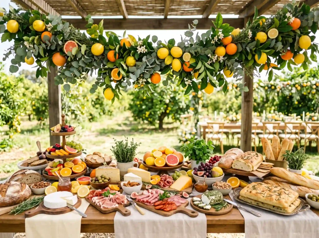 Citrus Grove Celebration Inspiration A vibrant d Citrus grazing table at celebration