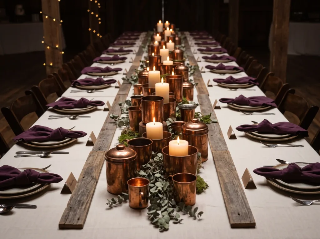 Copper Canister Candle Runner Inspiration A coll Copper canister candle runner ce…