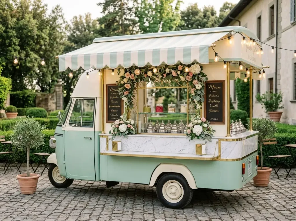 Gelato Artisan Ice Cream Truck Inspiration A rom Artisan ice cream truck wedding