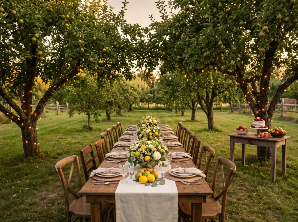 Orchard Family Supper Inspiration A heartfelt fa Orchard family supper table setup