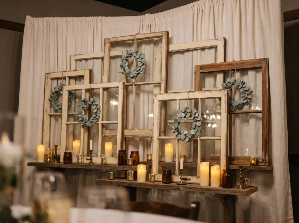 Rustic Candle Window Display Inspiration Repurpo Rustic candle window display K