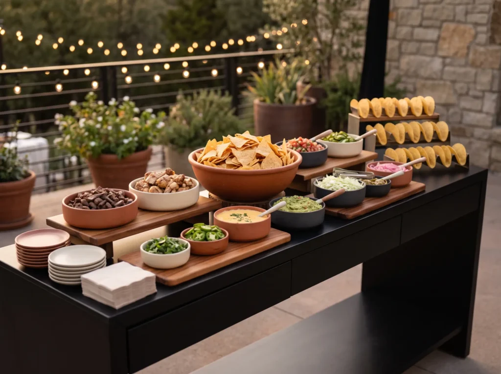 Elevated Taco Nacho Fusion Bar Inspiration A st Taco nacho fusion bar setup