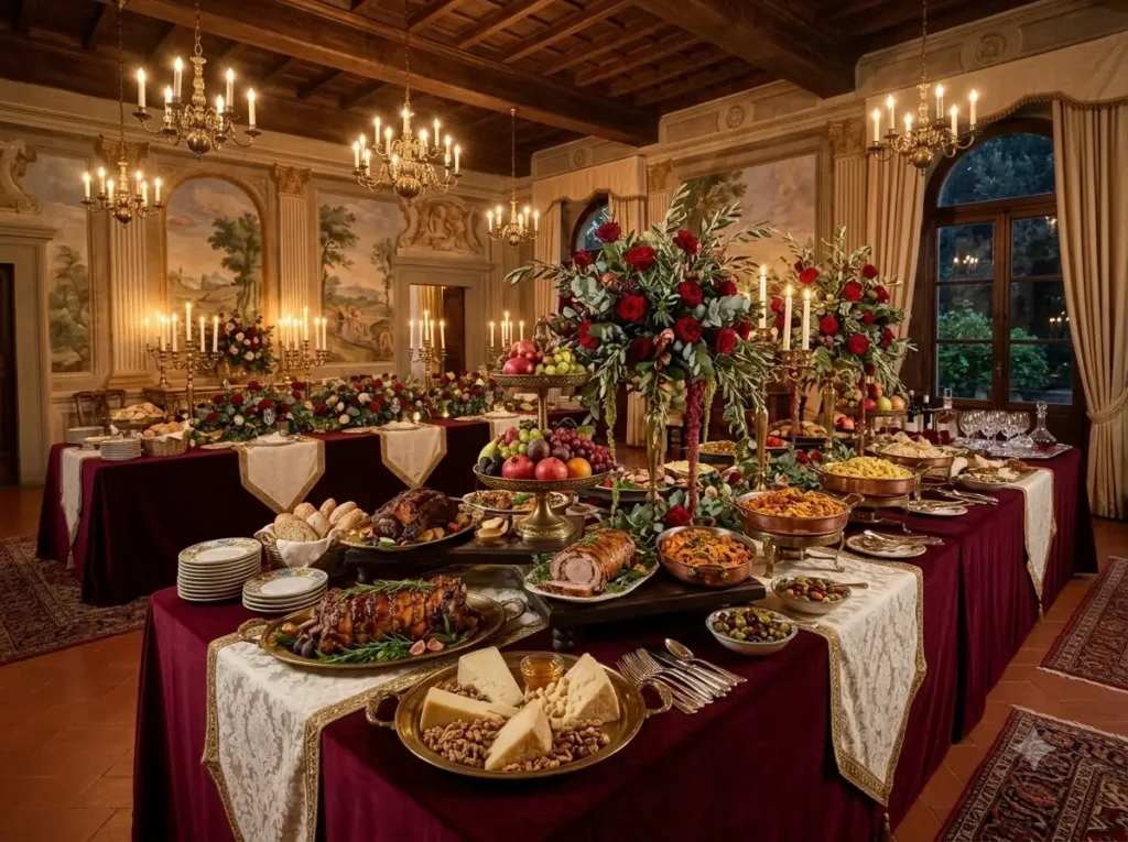 Renaissance banquet buffet display