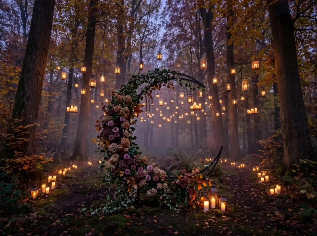 Twilight Lantern Grove Inspiration Enchanted fo Twilight forest lantern wedding …