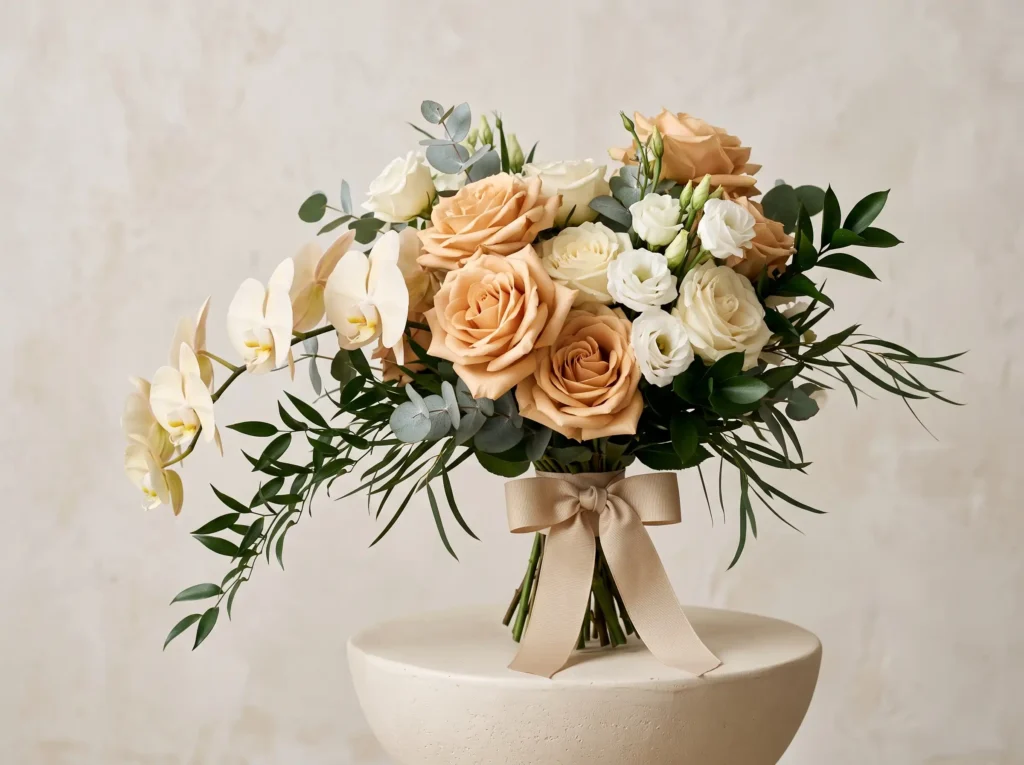 Champagne Orchid Whisper Inspiration Champagne Champagne orchid bridal bouquet K