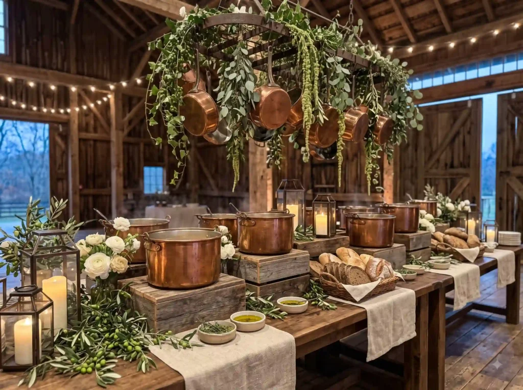 Copper Kettle Comfort Buffet Inspiration Tradit Copper kettle buffet setup K