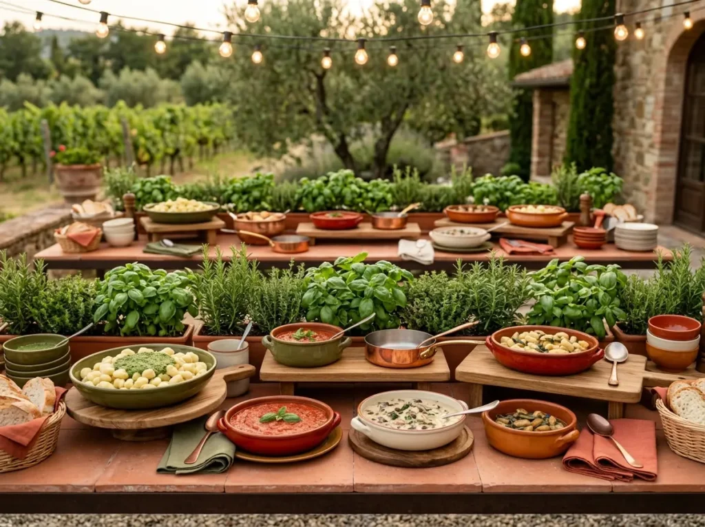 Gnocchi Garden Inspiration Handmade Italian gno Gnocchi station wedding display