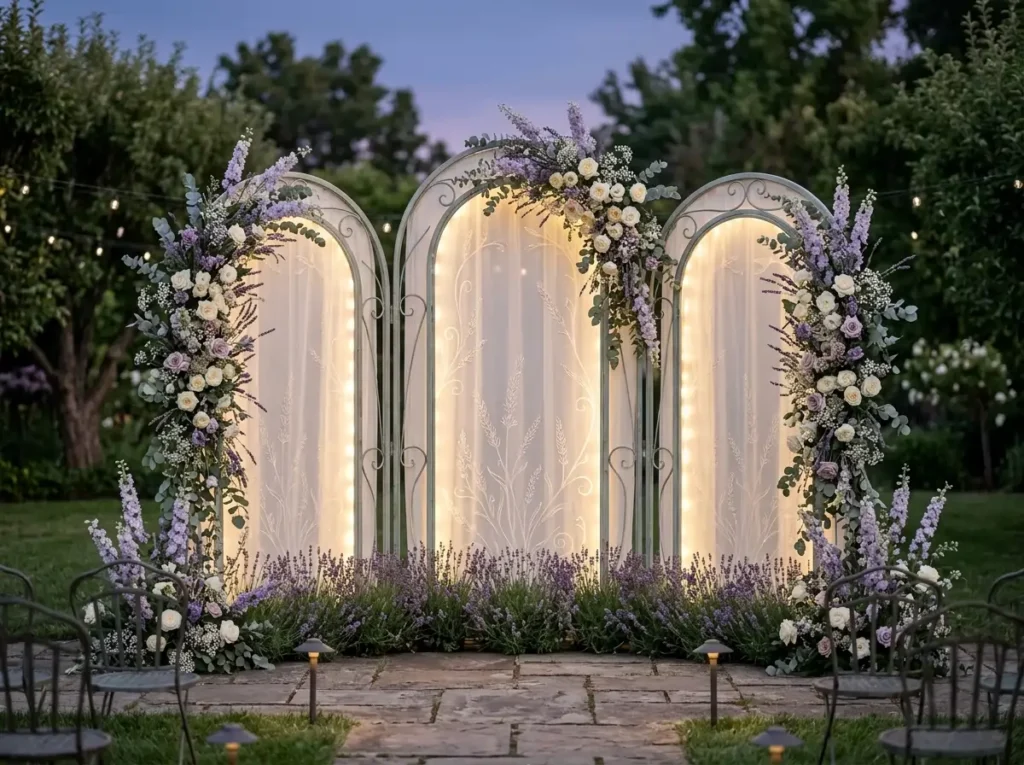 Lavender Moonlight Screen Inspiration A romanti Illuminated botanical screens in…