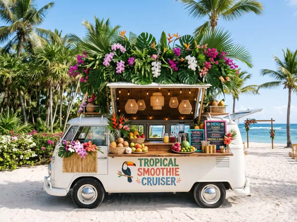 Tropical Smoothie Cruiser Inspiration Vibrant i Tropical smoothie truck decorated K