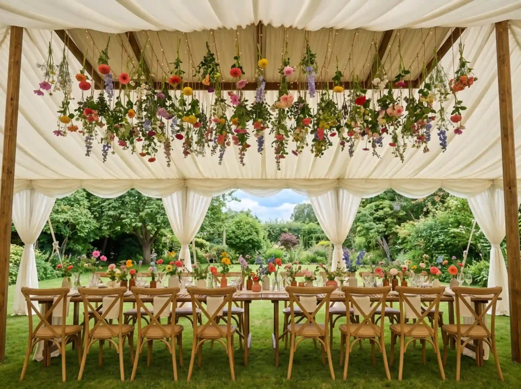 Wildflower Suspended Meadow Inspiration An exub Hanging wildflower meadow dining… K