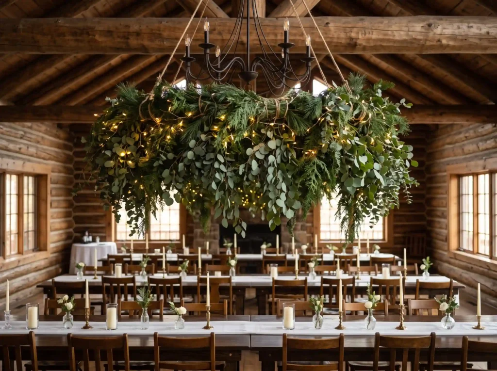 Hanging Evergreen Chandelier Inspiration Replac Evergreen chandelier hanging in …