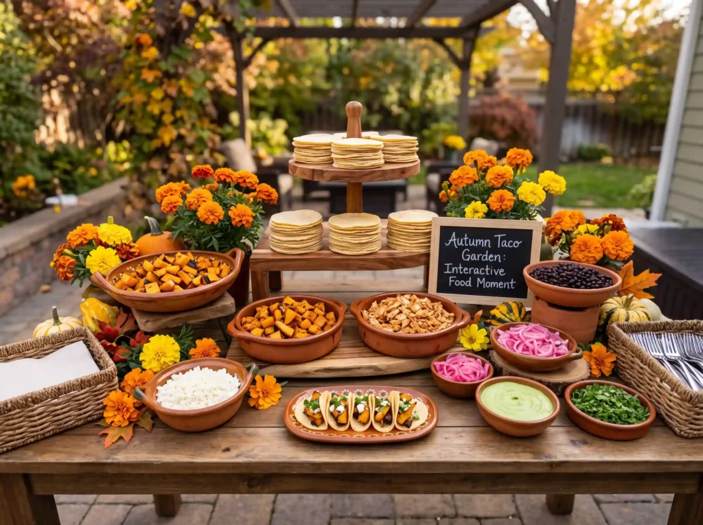 Autumn Taco Garden Inspiration A lively fall sh Autumn taco station display K