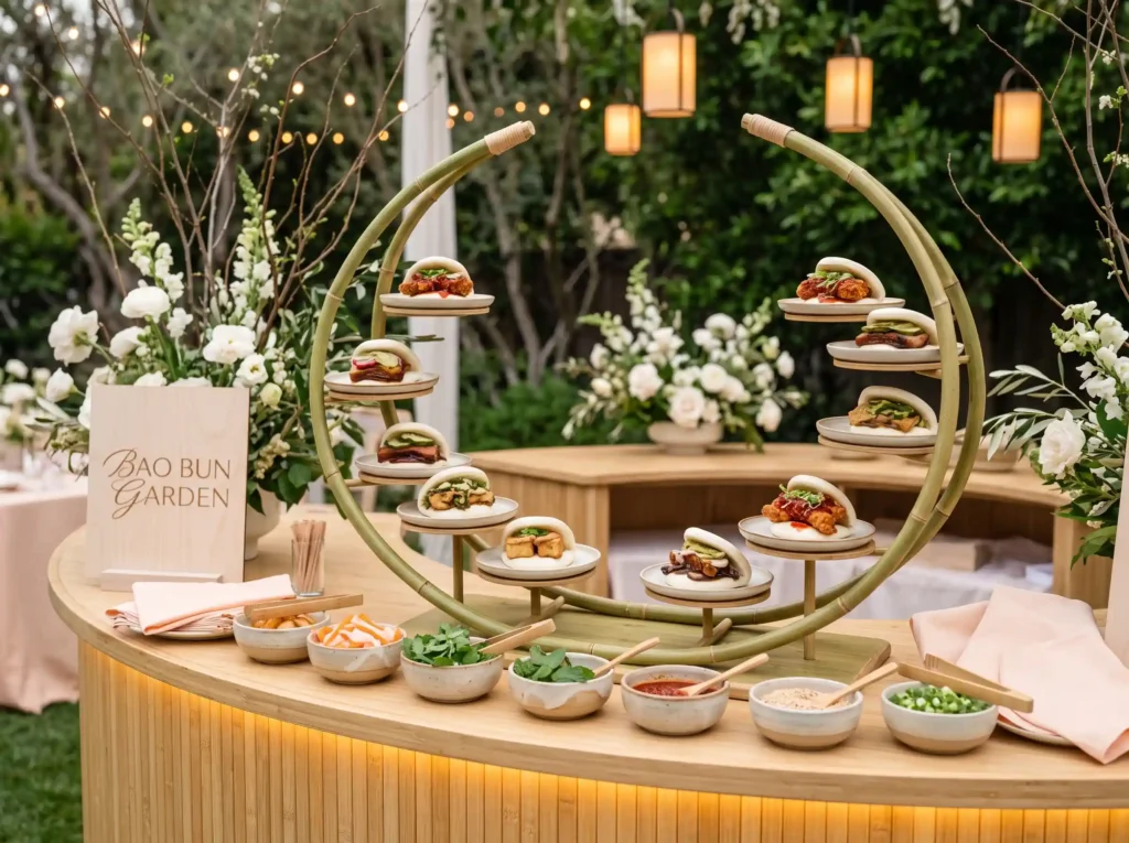 Bao Bun Garden Inspiration Soft steamed bao bec Bao bun garden station setup