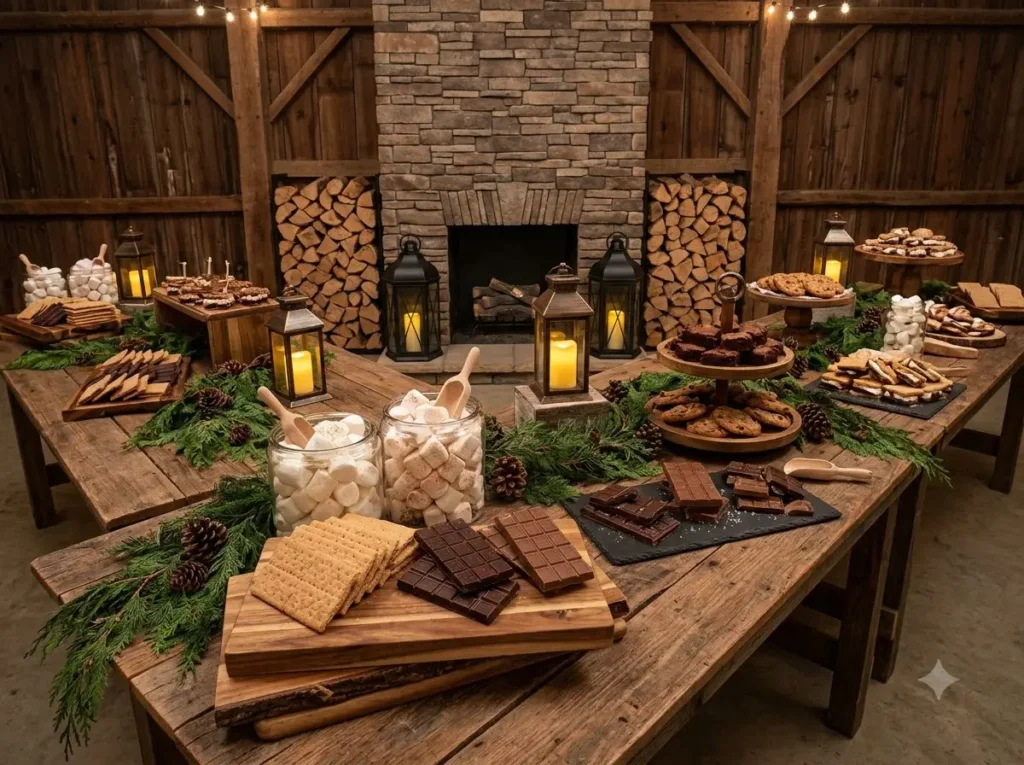 17 Rustic Wedding Food Display Ideas for Any Barn