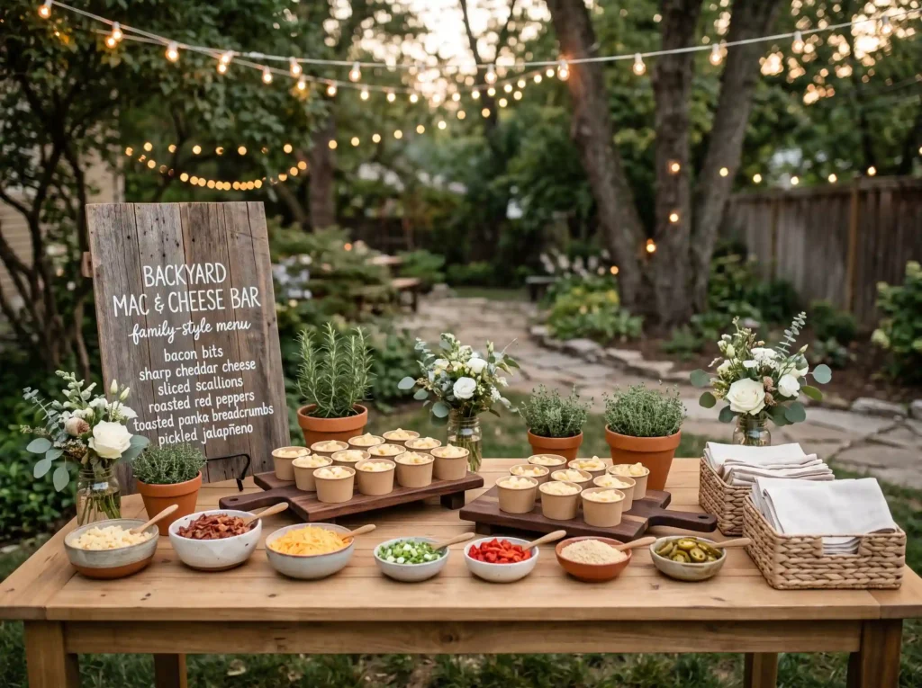 Backyard Comfort Food Bar Inspiration A relaxed Backyard comfort food bar K