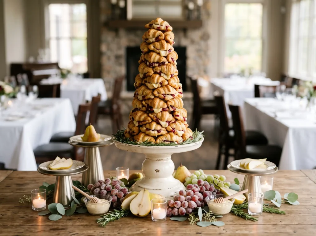 Cranberry Brie Croissant Tower Inspiration A sc Cranberry brie croissant tower K