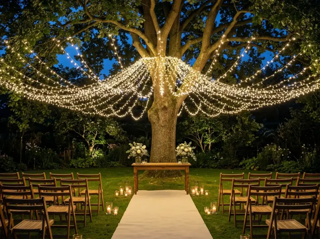 Fairy Light Tree Canopy Inspiration The magical Fairy light tree canopy wedding …