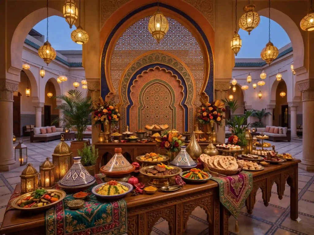 Moroccan Lantern Banquet Inspiration Inspired b Moroccan lantern wedding buffet …